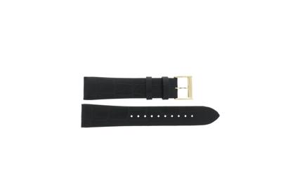 Horlogeband Seiko 6G28-00X0 / SRK036P1 / L0G3011K0 Leder Zwart 21mm