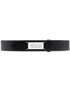 Maison Margiela ceinture en cuir à logo appliqué - Noir