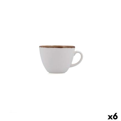 Theeglas en koffieglas Bidasoa Orion Hydrozero Wit Keramisch 200 ml (6 Stuks)