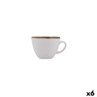 Theeglas en koffieglas Bidasoa Orion Hydrozero Wit Keramisch 200 ml (6 Stuks)