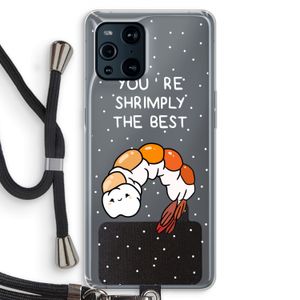 You're Shrimply The Best: Oppo Find X3 Transparant Hoesje met koord