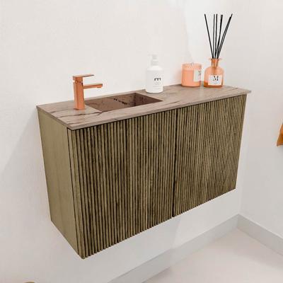 Toiletmeubel Mondiaz Joya Dlux | 70 cm | Meubelkleur Dusk | Faye wastafel Arena Wasbak Links | 1 kraangat