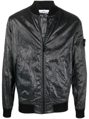 Stone Island veste bomber à patch logo - Noir