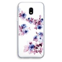 Waterverf bloemen: Samsung Galaxy J3 (2017) Transparant Hoesje