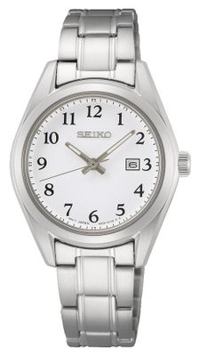 Seiko SUR465P1 Horloge staal zilverkleurig-wit 29,8 mm