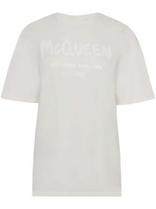 Alexander McQueen t-shirt en coton à logo imprimé - Blanc