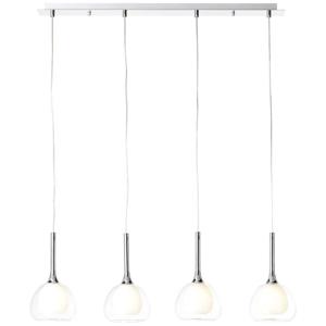 Brilliant Hadan 85574/15 Hanglamp E14 Chroom, Wit (transparant)