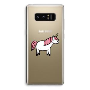 Eenhoorn: Samsung Galaxy Note 8 Transparant Hoesje