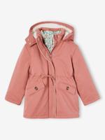 3-in-1 parka voor meisjes + mouwloze bodywarmer oudroze