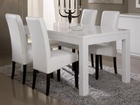 Eettafel ROMEO 160 cm hoogglans wit - thumbnail