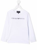 Emporio Armani Kids t-shirt à logo imprimé - Blanc