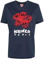 Kenzo t-shirt à logo Boke Flower brodé - Bleu