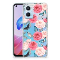 OPPO A96 | OPPO A76 TPU Case Butterfly Roses - thumbnail