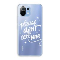 Don't call: Xiaomi Mi 11 Lite Transparant Hoesje