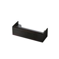 INK - Onderkast 1 Lade Greeploos met Houten Keerlijst - 1200x450x350 Mm - Intens Eiken