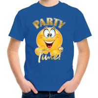 Verkleed T-shirt voor jongens - Party Time - blauw - carnaval - feestkleding voor kinderen - thumbnail