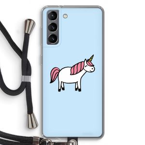 Eenhoorn: Samsung Galaxy S21 Transparant Hoesje met koord