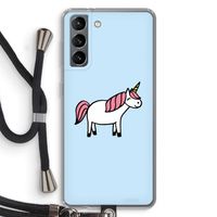 Eenhoorn: Samsung Galaxy S21 Transparant Hoesje met koord