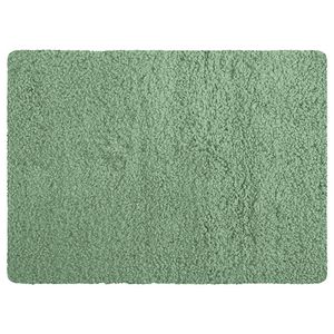 MSV Badkamerkleedje/badmat tapijt - voor de vloer - groen - 50 x 70 cm - langharig - Badmatjes