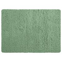 MSV Badkamerkleedje/badmat tapijt - voor de vloer - groen - 50 x 70 cm - langharig - Badmatjes - thumbnail