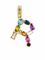 Dolce & Gabbana pendentif Rainbow Alaphabet R en or 18ct orné de pierres variées - thumbnail