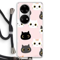 Katten: Huawei P50 Pro Transparant Hoesje met koord