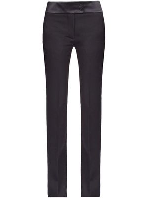 Ferragamo pantalon de tailleur à coupe droite - Noir