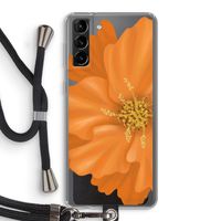 Orange Ellila flower: Samsung Galaxy S21 Plus Transparant Hoesje met koord