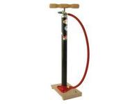 Scalabor Fietspomp op houten plank met dunlop ventiel
