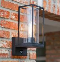 Buitenlamp industrieel met sensor voordeur e27 'Flair' 31cm Buitenlamp industrieel met sensor voordeur e27 'Flair' 31cm