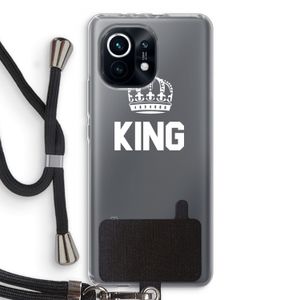 King zwart: Xiaomi Mi 11 Transparant Hoesje met koord