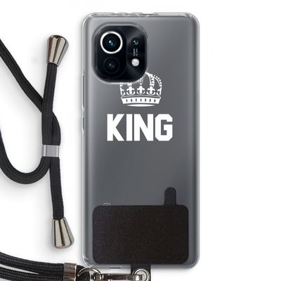 King zwart: Xiaomi Mi 11 Transparant Hoesje met koord