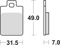 TRW Brake pad mcb 688 organic standard