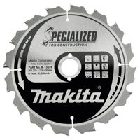 Makita Accessoires Cirkelzaagblad bouw 190x30x3 12T 20G - B-13683