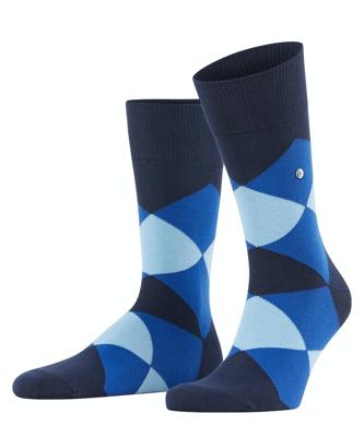 Burlington Clyde Hoge Heren Sokken - Biologisch katoenen mannen kousen met ruit print