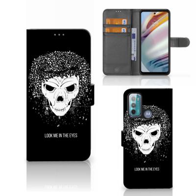 Telefoonhoesje met Naam Motorola Moto G60 Skull Hair Telefoonhoesje met Naam Motorola Moto G60 Skull Hair