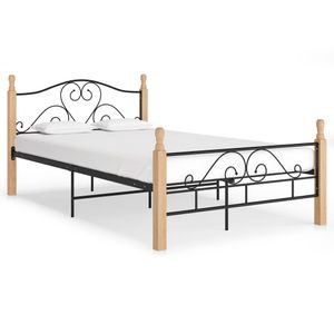 Bedframe metaal zwart 120x200 cm