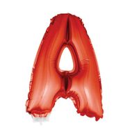 Opblaasbare letter ballon A rood 41 cm