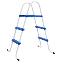 Zwembadladder 84 cm blauw en wit