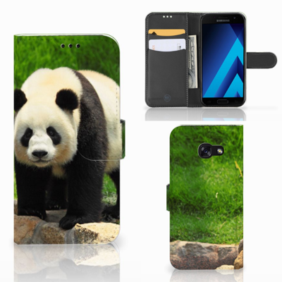Samsung Galaxy A5 2017 | Telefoonhoesje | Met pasjeshouder | Panda