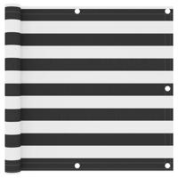 VidaXL Balkonscherm 90x600 cm oxford stof antraciet en wit