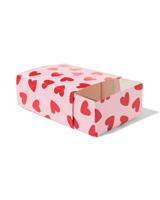 HEMA Vouwbare doos S 7.5x15.5cm papier hartjes (rood)