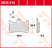 TRW Remblokken, en remschoenen voor de moto, MCB616 Allround organisch