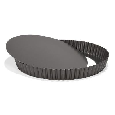 Patisse Bakvorm - voor taart of quiche - losse bodem - 24 cm - zwart
