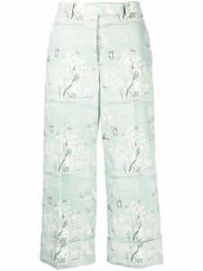 Thom Browne pantalon Sack à fleurs - Vert