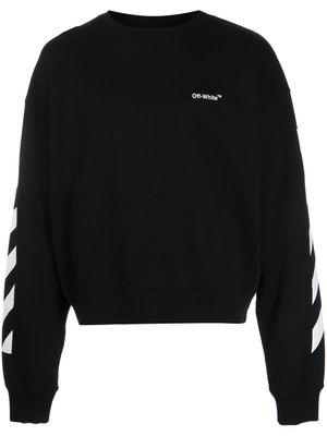 Off-White sweat Diagonal Helvetica oversize - Noir