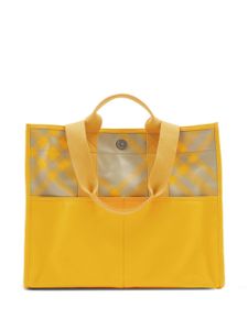 Burberry sac cabas à carreaux - Jaune