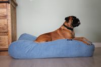 Dog's Companion® Hondenbed lichtblauw ribcord large