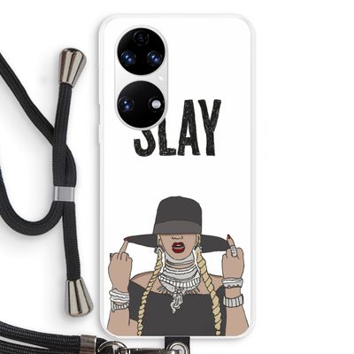 Slay All Day: Huawei P50 Transparant Hoesje met koord