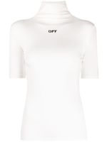 Off-White t-shirt à col montant - Blanc - thumbnail